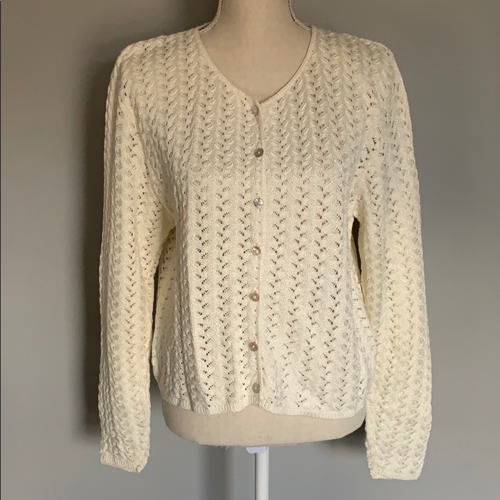 Vintage B Moss knit cardigan. Like new.